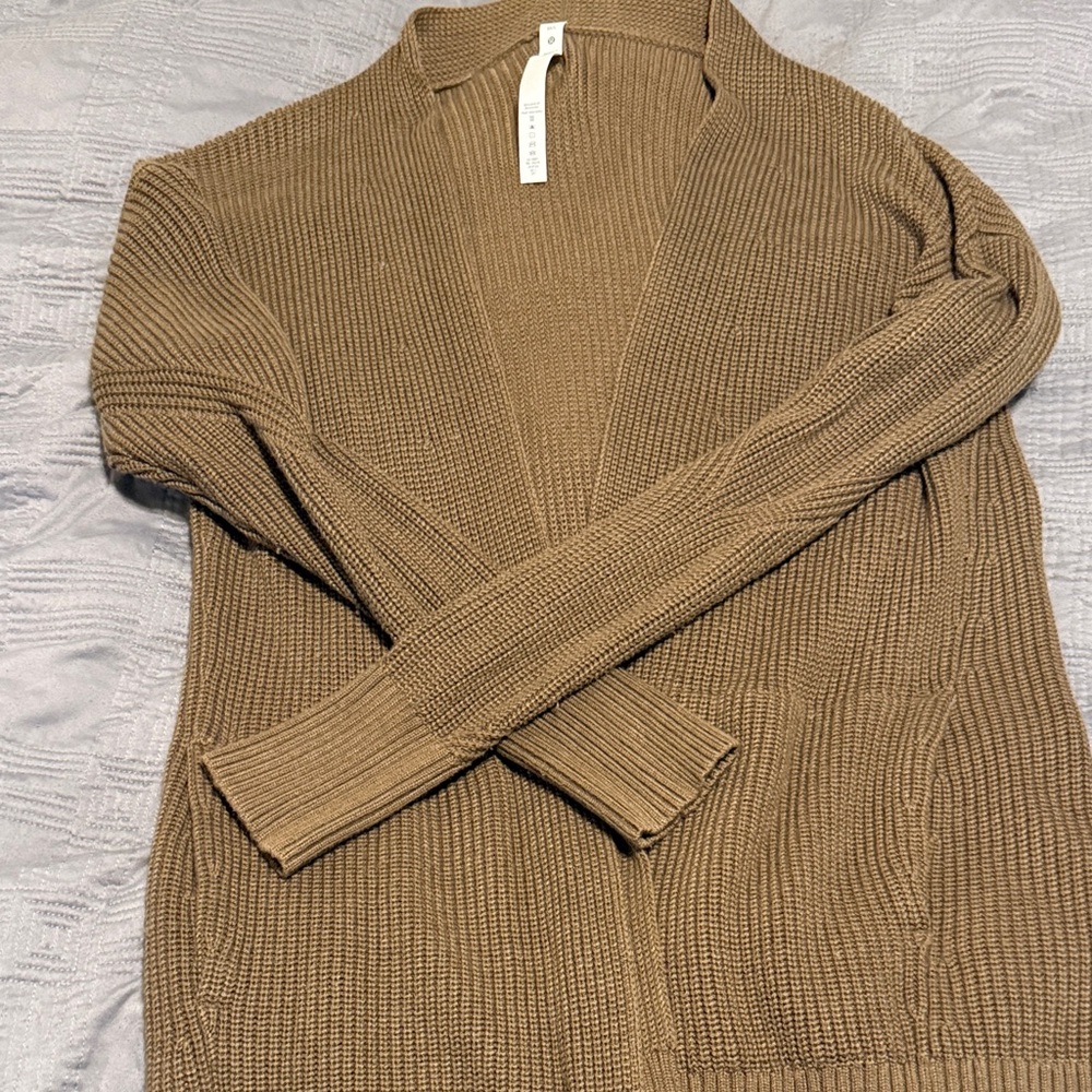 lululemon athletica Open-Front Knit Cardigan - Taupe